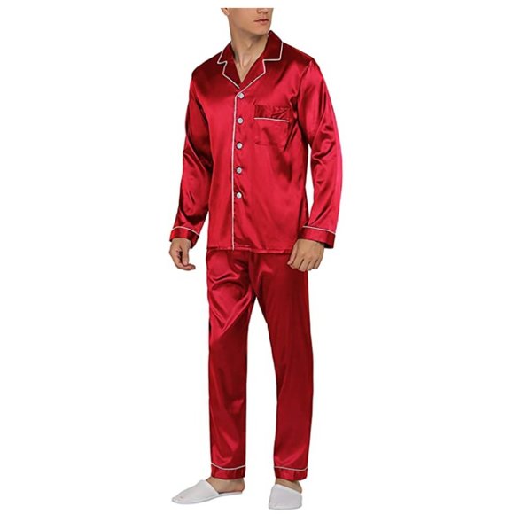NEW Mens Silky Satin Sleepware